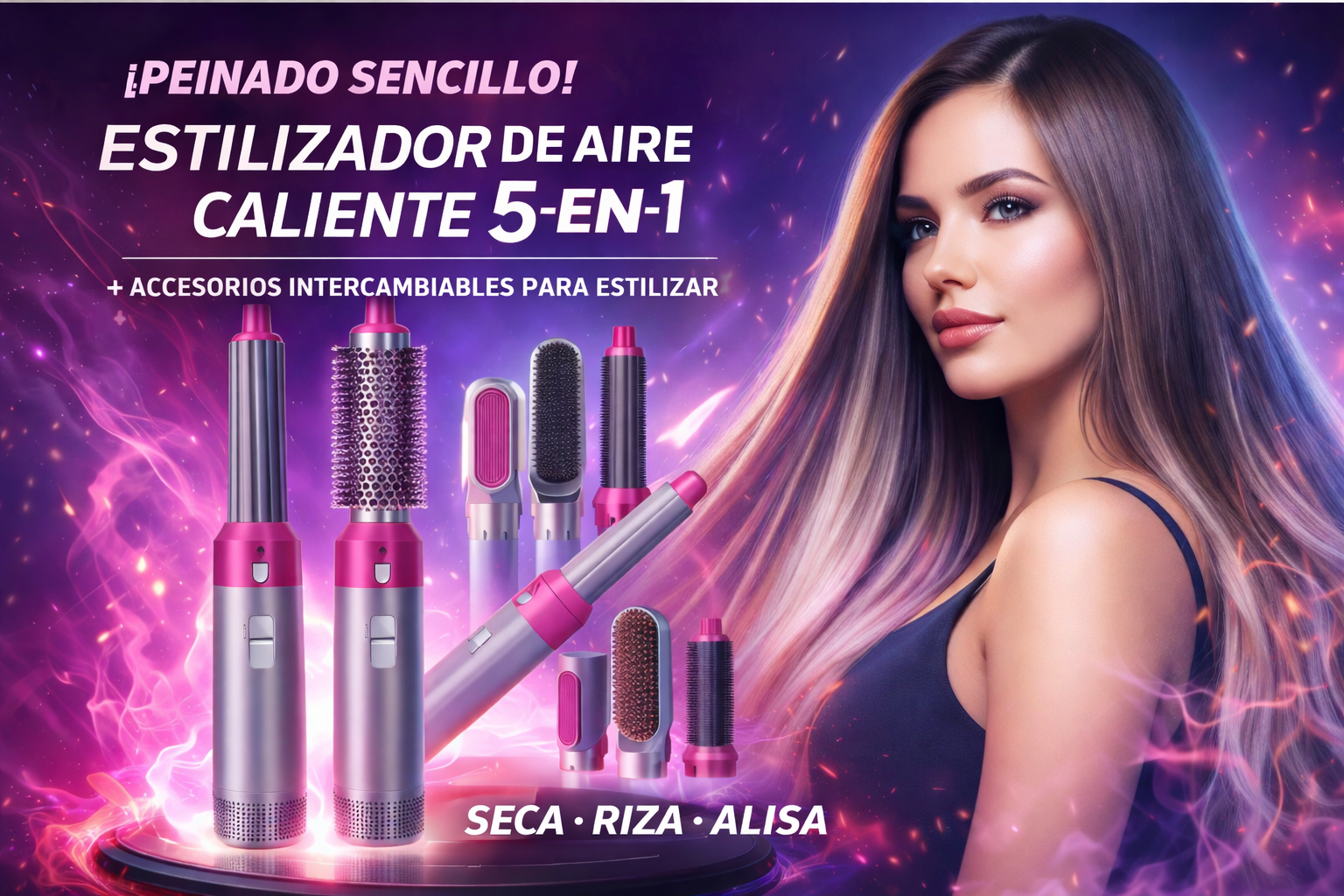 CEPILLO PARA EL CABELLO 5 EN 1