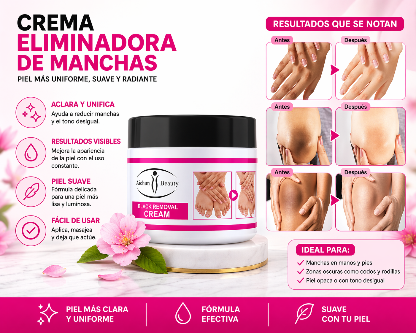 CREMA BLANQUEADORA  AICHUN BEAUTY