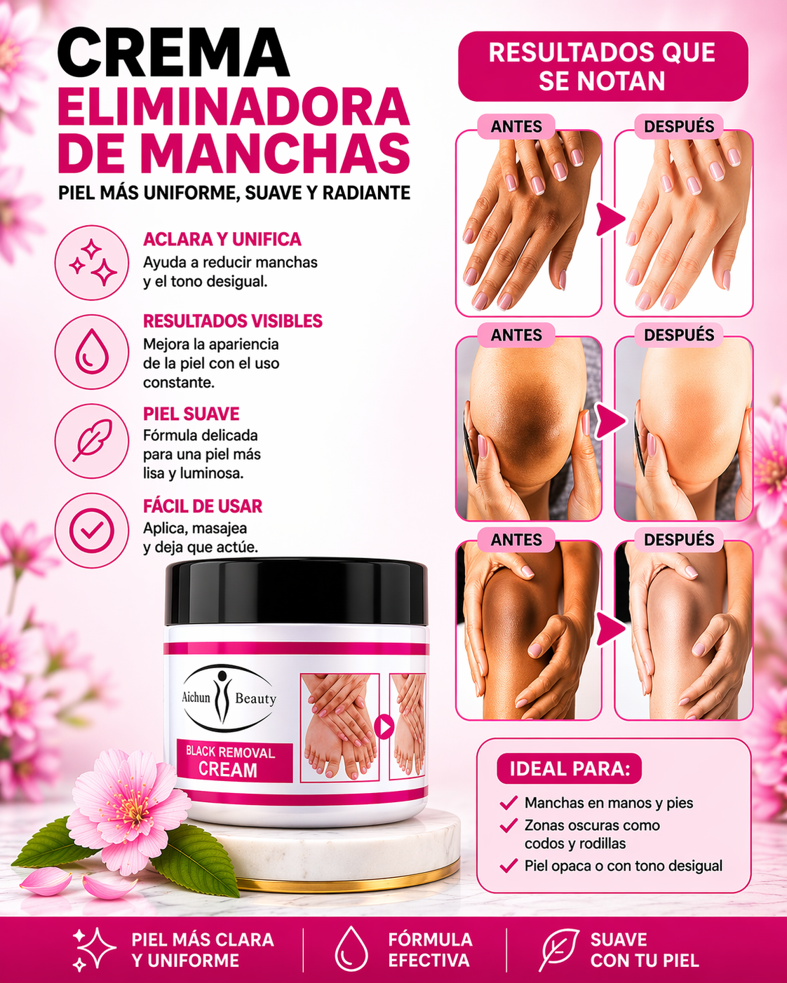 CREMA BLANQUEADORA  AICHUN BEAUTY