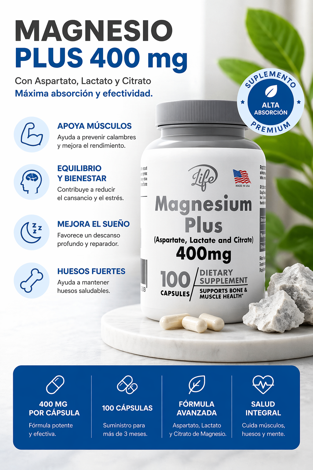 MAGNECIO PLUS 400mg