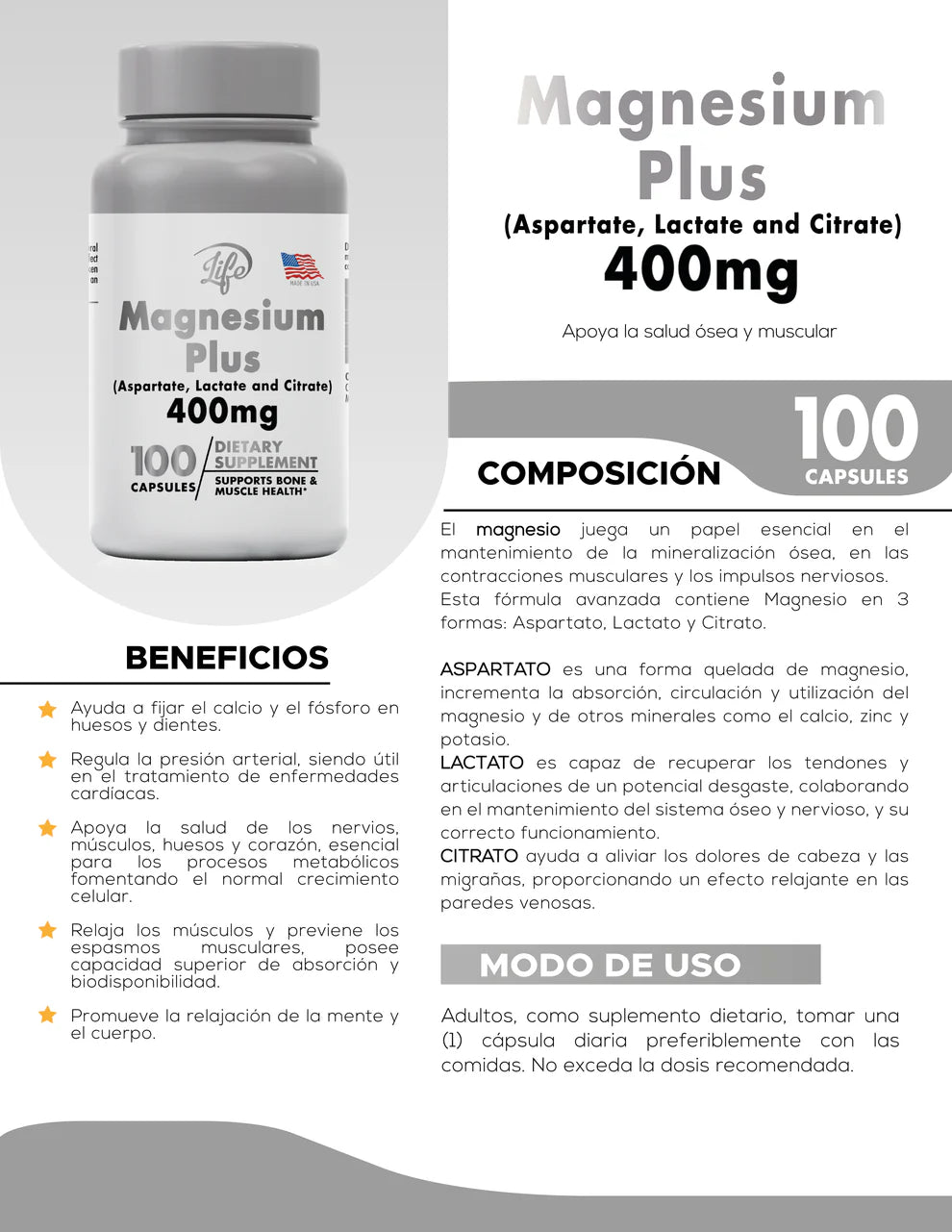 MAGNECIO PLUS 400mg